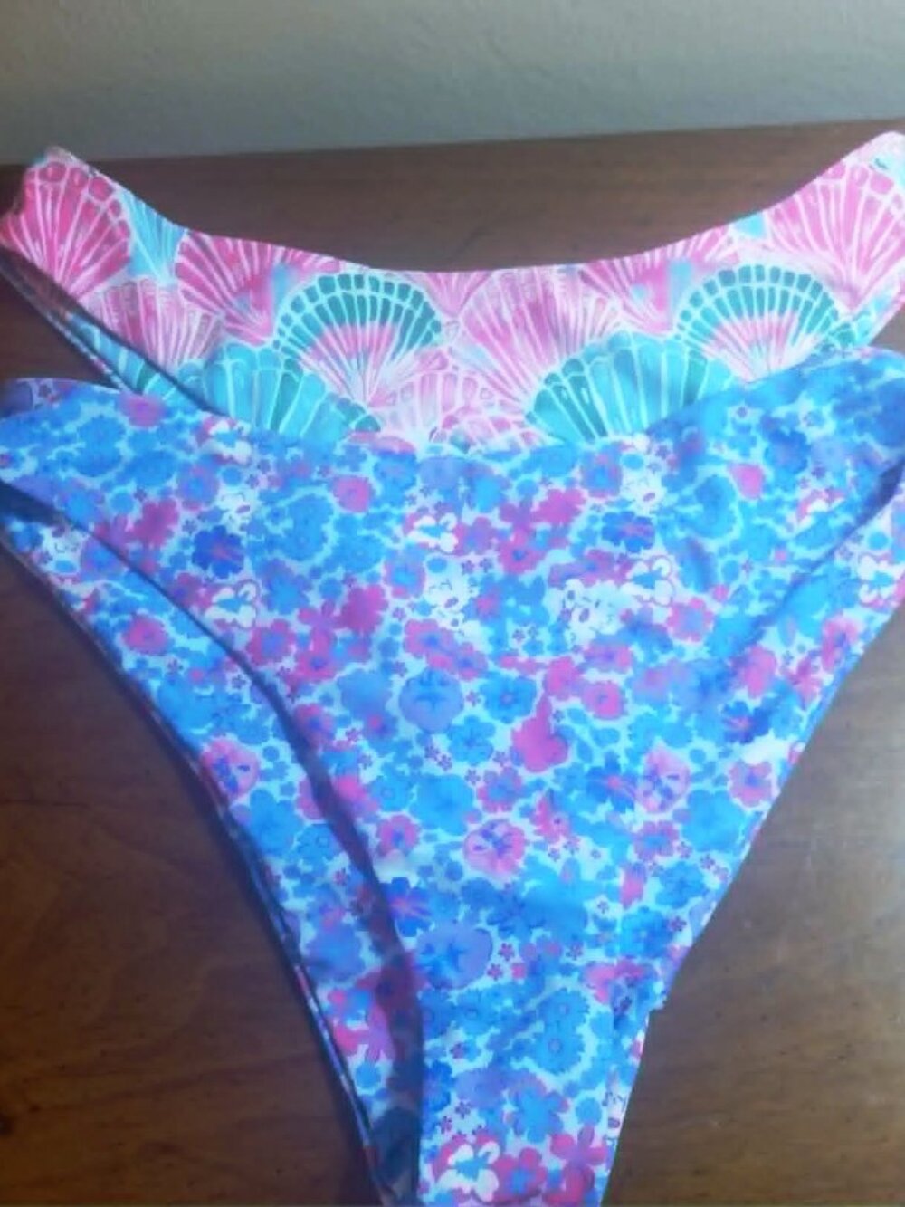 SHEIN NWT Lot of 2 High Waist Cheeky Bikini Bottoms Size L